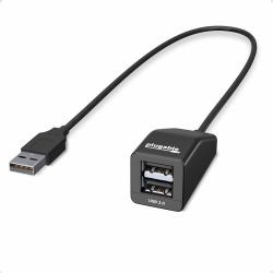 Plugable Technologies 2-in-1 USB Splitter with Dual USB 2.0 Ports, Compatible with Windows, Linux, macOS, Chrome OS, USB Multiport Hub for Laptops 