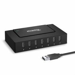 Plugable Technologies 7 Port USB Hub - USB Hub for Multiple Devices and USB 2.0 Data Transfer with a 60W Power Adapter 