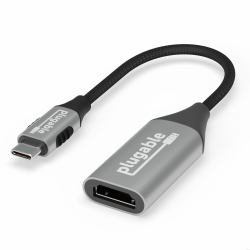 Plugable Technologies USB C to HDMI Adapter, HDMI 2.1, 8K 60Hz or 4K 144Hz, USB4 / Thunderbolt to Adapter for 4K HDR Monitor, XPS, iPhone 15, iPad Pro, Macbook Pro, Mac Resolution up to 4K 60Hz [USBC-HDMI8K] 