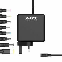 Port Designs 900093B-UK mobile device charger Laptop, Universal Black AC Indoor 