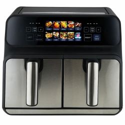 ProfiCook PC-FR 1287 H Double 8 L Stand-alone 2200 W Hot air fryer Black, Stainless steel 
