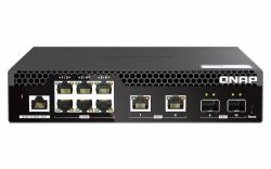 QNAP QSW-M2106R-2S2T network switch Managed L2 10G Ethernet [100/1000/10000] 1U Black 