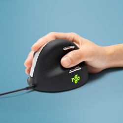 R-Go Tools Ergonomic mouse R-Go HE Break with break software, large [hand size ≥ 185 mm], right-handed, Wired, black 