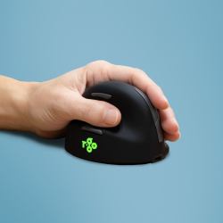R-Go Tools Ergonomic mouse R-Go HE Break with break software, medium [hand size 165-185 mm], left-handed, Bluetooth, black 