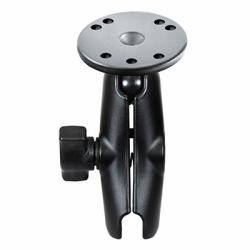RAM Mounts Double Socket Arm with Round Plate 