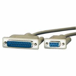 ROLINE Serial Printer Cable, DB9 F - DB25 M 1.8 m 