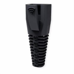 ROLINE Kink Protection Hood for - RJ45, cuttable, 10 pcs, black - Warranty: 12M