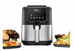 Rommelsbacher FRH 1500 fryer Single 5 L Stand-alone 1500 W Hot air fryer Black, Stainless steel 