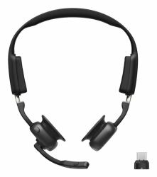 SHOKZ OpenMeet UC Wireless Bluetooth Bone Conduction Videoconferencing Headset with USB-C adapter 