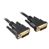Sharkoon 2m DVI-D to DVI-D [24+1] DVI cable Black 