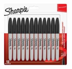 Sharpie 1996111 permanent marker Fine tip Black 12 pc[s] 