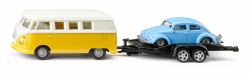 Siku VW T1 with trailer and VW Beetle Car model set Preassembled 1:50 
