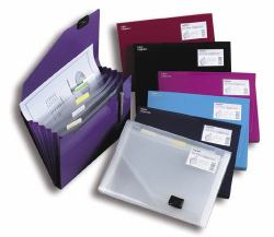 Snopake 6-Part Expanding Organiser - Clear personal organizer 