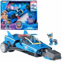 Spin Master PAW Patrol : The Mighty Movie, Chase’s Mighty Transforming Cruiser with Mighty Pups Action Figure, Lights and Sounds, Kids Toys for Boys & Girls 3+ 