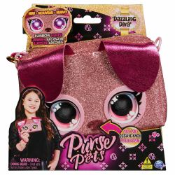 Spin Master Purse Pets , Keepin’ It Clutch Dazzling Diva Puppy Pet Toy and Wristlet Purse with Light up Rainbow Eyes, Kids Toys for Girls Ages 4 and up 