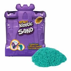 Spin Master Kinetic Sand , Castle Case with 1lb Teal Play Sand, Storage Container, Sensory Toys for Kids Ages 3 and up 