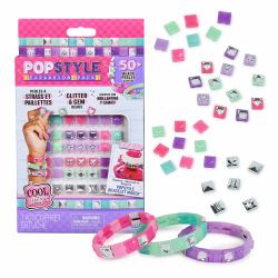 Spin Master Cool Maker , PopStyle Expansion Pack, Bracelet Making Kit, over 50 Gem Beads, Makes 3 [Packaging May Vary], Arts and Crafts Jewlery Kit, Kids Toys for Ages 7 and up 