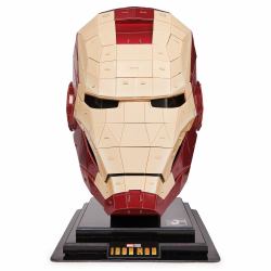 Spin Master 4D Build , Marvel Iron Man 3D Puzzle Model Kit with Stand 96 Pcs | Iron Man Helmet Desk Decor | Building Toys | 3D Puzzles for Adults & Teens 12+ 