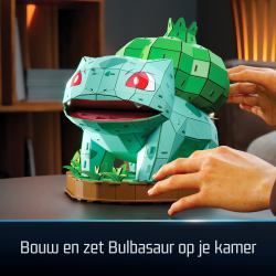 Spin Master 4D Build , Pokémon Bulbasaur 3D Model Kit, Pokémon Figure, Kanto First Partner Collection, Desk Décor, 195 Pieces, for Ages 12 & Up 