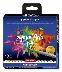 Staedtler Pigment Arts Brush Pen Basic Colors felt pen Multicolour 12 pc[s] 