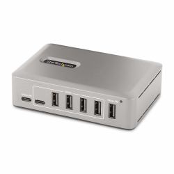 StarTech.com 10-Port USB-C Hub - 8x USB-A/2x USB-C - Self-Powered w/65W Power Supply - USB 3.1 10Gbps - Desktop/Laptop USB Hub w/USB-IF Certified 3ft Locking Cable, USB C Hub 