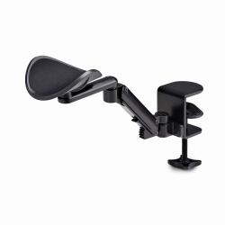 StarTech.com Adjustable Arm Rest for Office Desk, Ergonomic Arm/Elbow Support, 360-Degree Rotation, Clamp-On/No Drill Installation, Black 