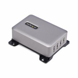StarTech.com 4-Port Multi-Device USB-C Charger, 240W Total, Single Port 140W EPR, PD 3.1, Screw Locking Ports, Boardrooms, Bracket incl. for Surface Mounting 