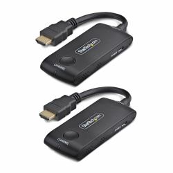 StarTech.com Wireless HDMI Extender for Meeting Rooms and Huddle Spaces, 4K 60Hz, 65ft Range, USB Powered, Plug-and-Play Transmitter and Receiver Kit 