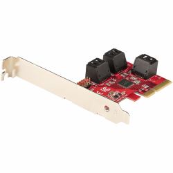 StarTech.com SATA PCIe Card - 6 Port PCIe SATA Expansion Card - 6Gbps - Low/Full Profile - Stacked SATA Connectors - ASM1166 Non-Raid - PCI Express to SATA Converter 