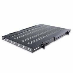 StarTech.com 1U 4-Post Adjustable Vented Server Rack Mount Shelf - 330lbs[150 kg] - 19.5 to 38in Adjustable Mounting Depth Universal Tray for 19" AV/ Network Equipment Rack - 27.5in Deep 