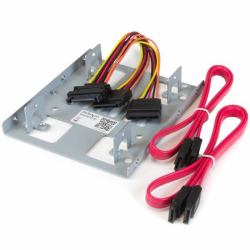StarTech.com Dual 2.5" to 3.5" HDD Bracket for SATA Hard Drives - 2 Drive 2.5" to 3.5" Bracket for Mounting Bay 