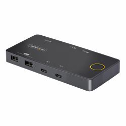 StarTech.com 2-Port USB-C KVM Switch, Single-4K 60Hz HDMI Monitor, Dual-100W Power Delivery Pass-through Ports, Bus Powered, USB Type-C/USB4/Thunderbolt 3/4 Compatible - Small Form Factor 