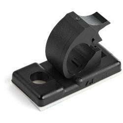 StarTech.com 100 Adhesive Cable Management Clips Black - Network/Ethernet/Office Desk/Computer Cord Organizer - Sticky Cable/Wire Holders - Nylon Self Adhesive Clamp UL/94V-2 Fire Rated 