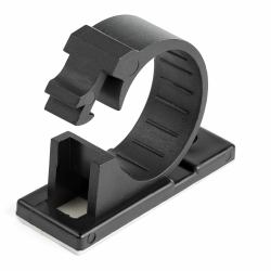 StarTech.com 100 Adhesive Cable Management Clips Black - Network/Ethernet/Office Desk/Computer Cord Organizer - Sticky Cable/Wire Holders - Nylon Self Adhesive Clamp UL/94V-2 Fire Rated 