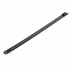 StarTech.com 9"[22cm] Metal Cable Ties - 1/4"[7mm] wide, 2-1/4"[55mm] Bundle Dia. 100lb[45kg] Tensile Strength, Nylon Coated 316 Stainless Steel, Self Locking Metal Detectable Ties, 50 Pack 