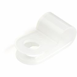 StarTech.com 100 Pack Screw Mount Cable Clamps - Small 5mm Bundle Cable Fastener/Holder - R-Type Single Reusable Nylon Clip - Screw Down Ethernet Cord Management Clamp - UL/94V-2 Rated TAA 