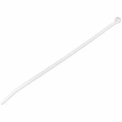 StarTech.com 10"[25cm] Cable Ties - 1/8"[4mm] wide, 2-5/8"[68mm] Bundle Diameter, 50lb[22kg] Tensile Strength, Nylon Self Locking Zip Ties w/ Curved Tip - 94V-2/UL Listed, 100 Pack - White - TAA 