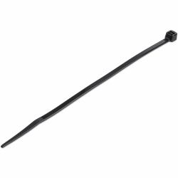 StarTech.com 100-Pack 6"[15cm] Cable Ties - 1/8"[3.6mm] wide, 1-3/8"[39mm] Bundle Diameter, 40lb[18kg] Tensile Strength, Nylon Self Locking Zip Ties with Curved Tip, UL Listed, Black - TAA 