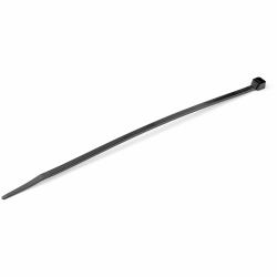 StarTech.com 8"[20cm] Cable Ties - 1/8"[4mm] wide, 2-1/8"[55mm] Bundle Diameter, 50lb[22kg] Tensile Strength, Nylon Self Locking Zip Ties with Curved Tip - 94V-2/UL Listed, 100 Pack - Black - TAA 