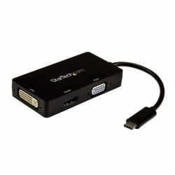 StarTech.com USB-C Multiport Video Adapter - 3-in-1 - 4K 30Hz - Black 