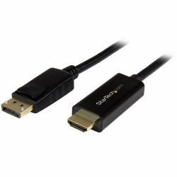 StarTech.com 6ft [2m] DisplayPort to HDMI Cable - 4K 30Hz - DisplayPort to HDMI Adapter Cable - DP 1.2 to HDMI Monitor Cable Converter - Latching DP Connector - Passive DP to HDMI Cord 