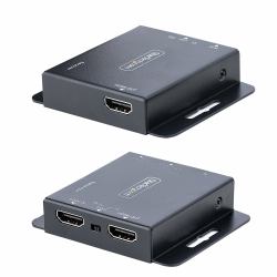 StarTech.com 4K HDMI Extender over CAT6/CAT5 Ethernet Cable, 4K 30Hz or 1080p 60Hz Video Extender, HDMI over Ethernet Cable, HDMI Transmitter and Receiver Kit, IR Remote Control 