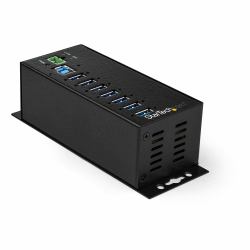 StarTech.com 7-Port USB 3.0 Hub with Power Adapter - Metal Industrial USB-A Hub with ESD & 350W Surge Protection - Din/Wall/Desk Mountable - High Speed USB 3.2 Gen 1 [5Gbps] Hub - TAA 