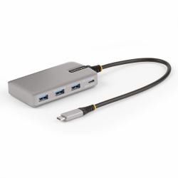 StarTech.com 4-Port USB-C Hub with USB-C DP Alt Mode Video Output 4K 60Hz - 3x USB-A, 1x USB Type-C, 100W Power Delivery Pass-Through, USB 3.2 10Gbps, 1ft/30cm Cable, Portable USB Hub 