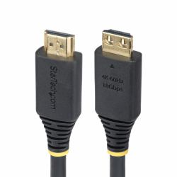 StarTech.com 50cm [1.6ft] High Speed HDMI Cable with Gripping Connectors, 4K 60Hz/1440p 144Hz, HDR10/HDCP 2.2/ARC, 18Gbps, UHD HDMI Cord for TV/Monitor/Display, TPE Jacket 