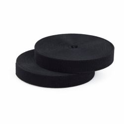 StarTech.com 25ft [7.6m] Hook and Loop Roll, 1in [2.5cm] Wide, Black, Cut-to-Size Reusable Cable Ties, Fastener Tape, Adjustable Fabric Wraps, Bulk Roll 