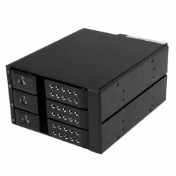 StarTech.com 3 Bay Aluminum Trayless Hot Swap Mobile Rack Backplane for 3.5in SAS II/SATA III - 6 Gbps HDD 