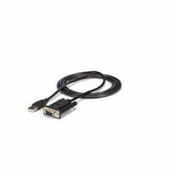 StarTech.com 6ft [1.8m] 1-Port USB to Serial RS232 Adapter, FTDI DB9 Serial DCE Adapter Cable, Null Modem, USB 2.0 - TAA 