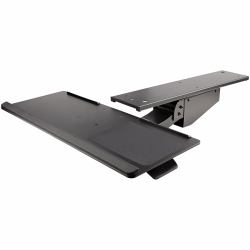 StarTech.com Under Desk Keyboard Tray - Full Motion & Height Adjustable Keyboard and Mouse Tray, 10"x26" Platform - Ergonomic Desk Mount Computer Keyboard Tray with Mouse Pad & Wrist Rest 