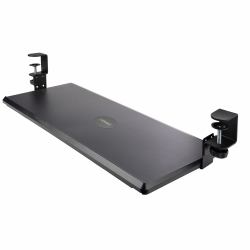 StarTech.com Under-Desk Keyboard Tray, Clamp-on Ergonomic Keyboard Holder, Up to 12kg [26.5lb], Sliding Keyboard and Mouse Drawer with C-Clamps, Height Adjustable Keyboard Tray [3.9/4.7/5.5 in] 